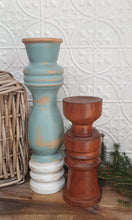 Load image into Gallery viewer, Handmade Wooden Candlesticks