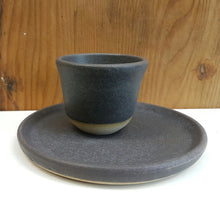 Load image into Gallery viewer, Basalt teacup and saucer set