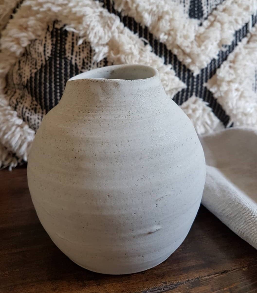'Chalk' Organic Wave-Top Vase
