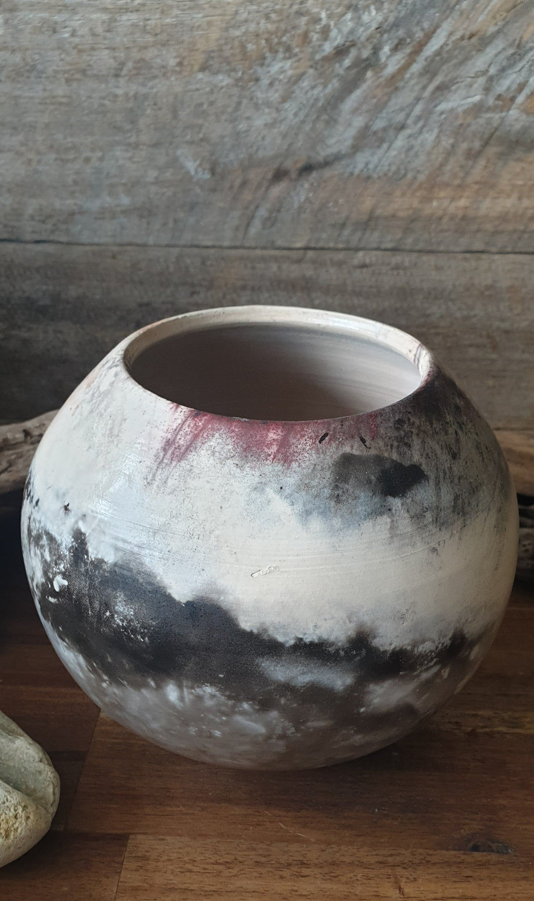 Pit-Fired 'Planet' Vase
